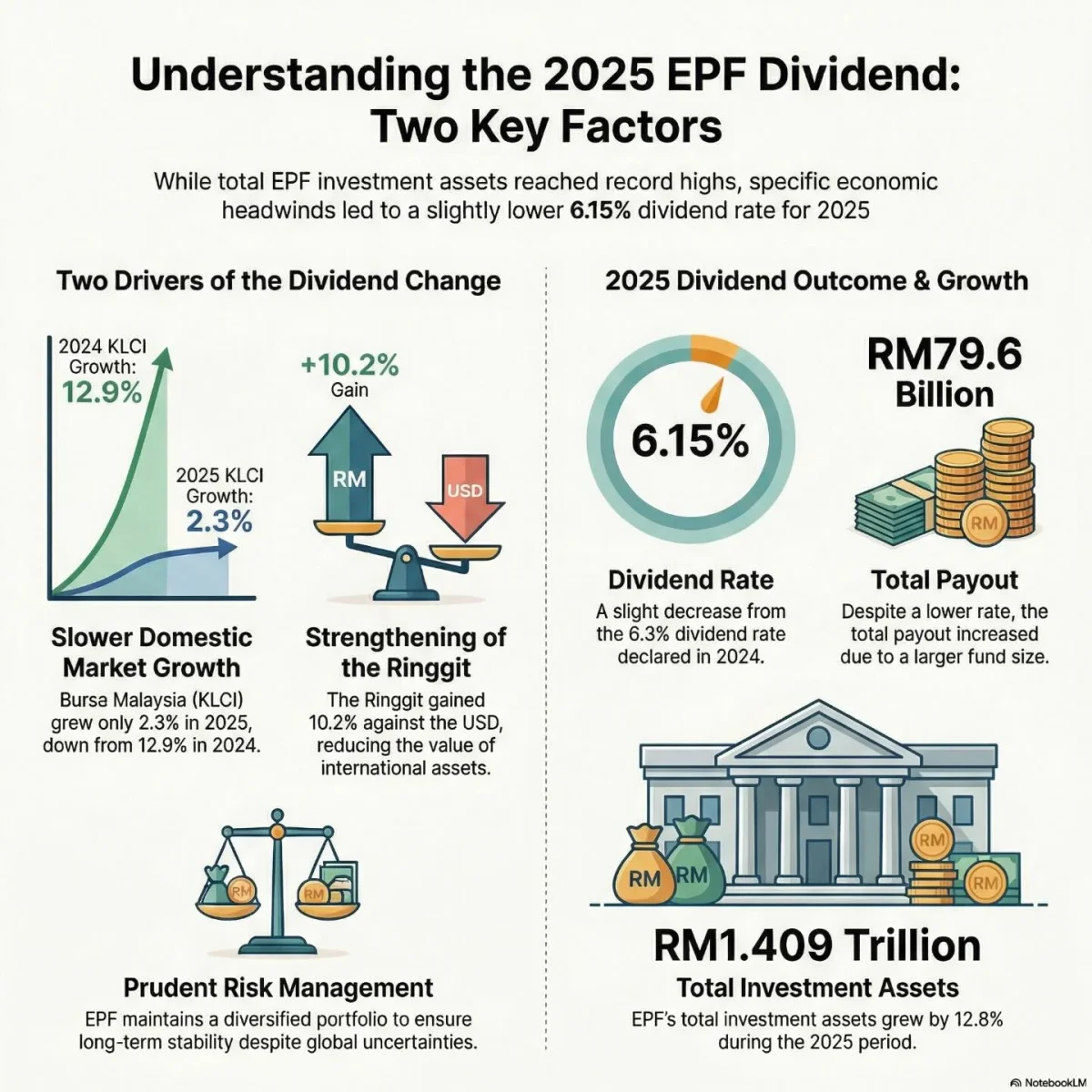 Dividends Dip, Payouts Surge as KWSP Assets Swell