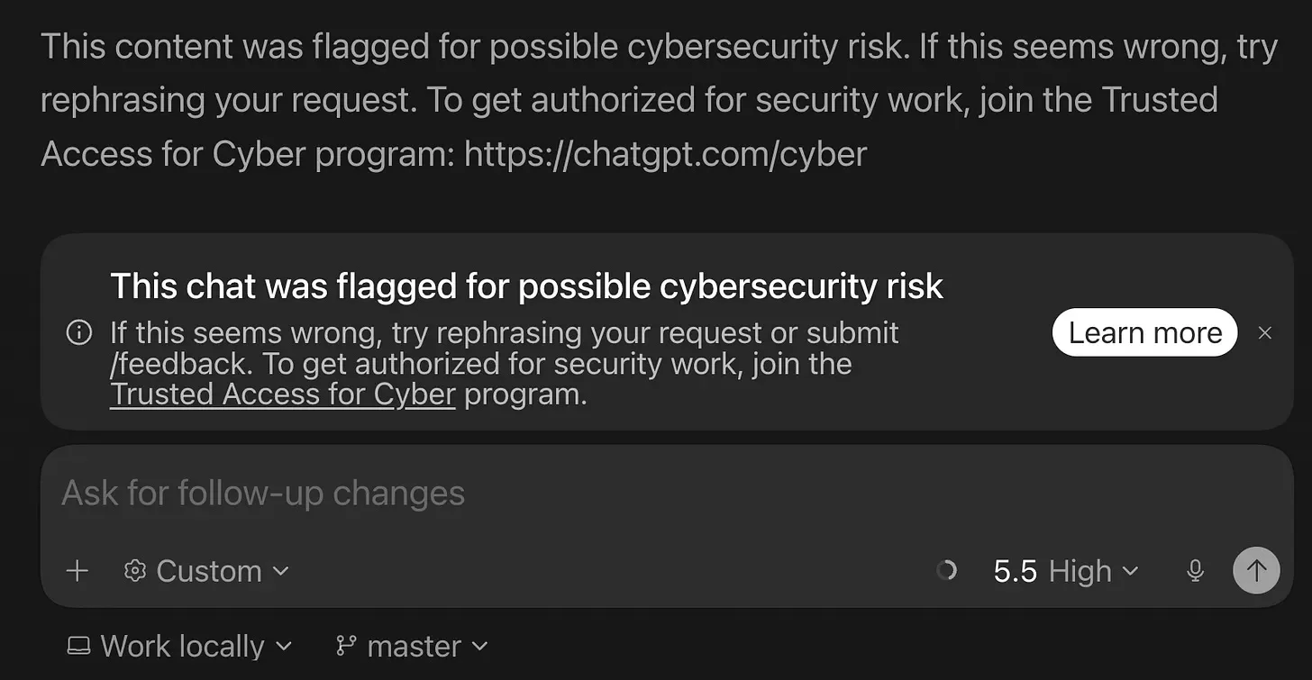 OpenAI Codex Trusted for Security, Claude Blocks Requests