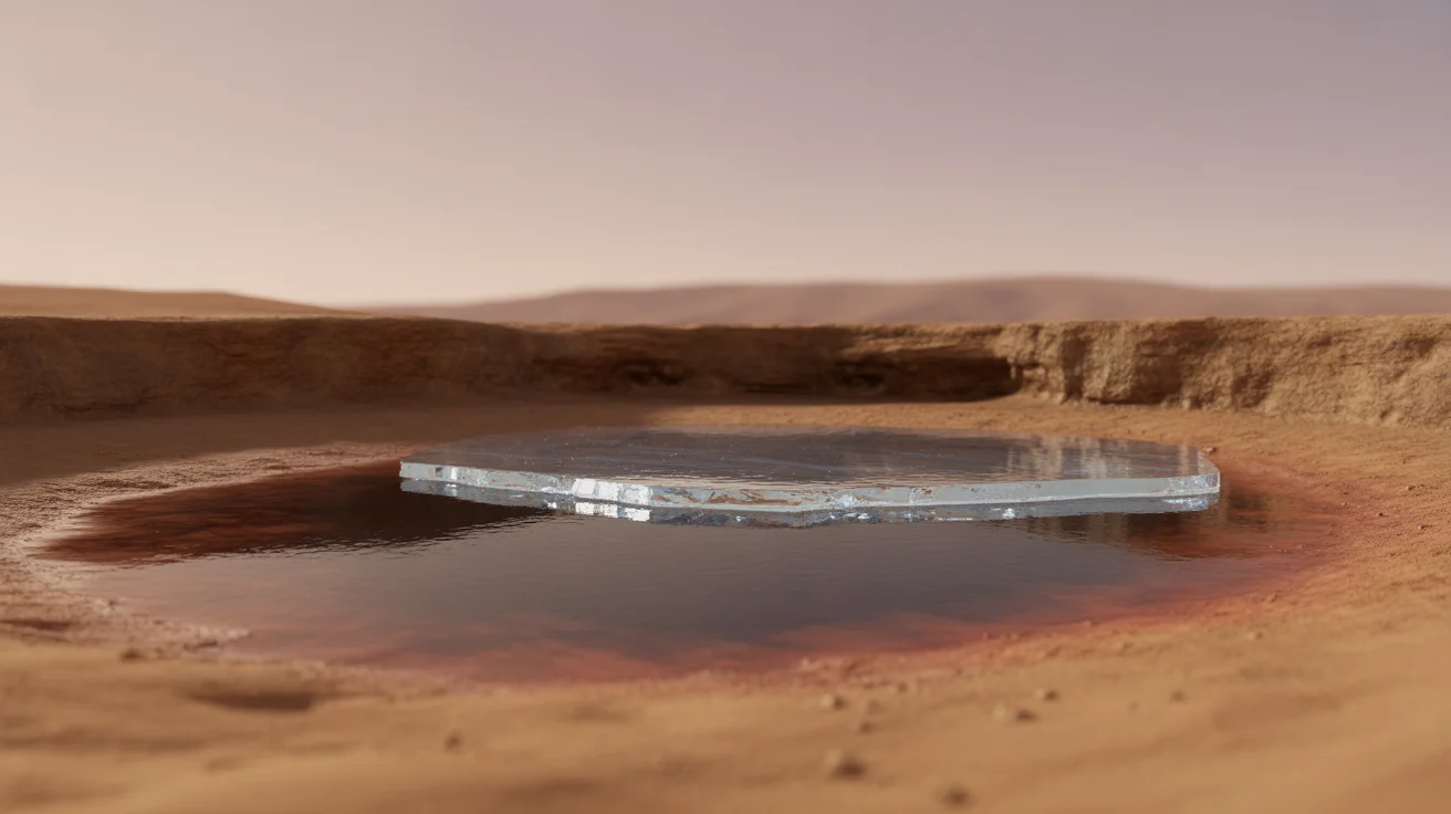 Thin Ice May Have Protected Lake Water on Frozen Mars