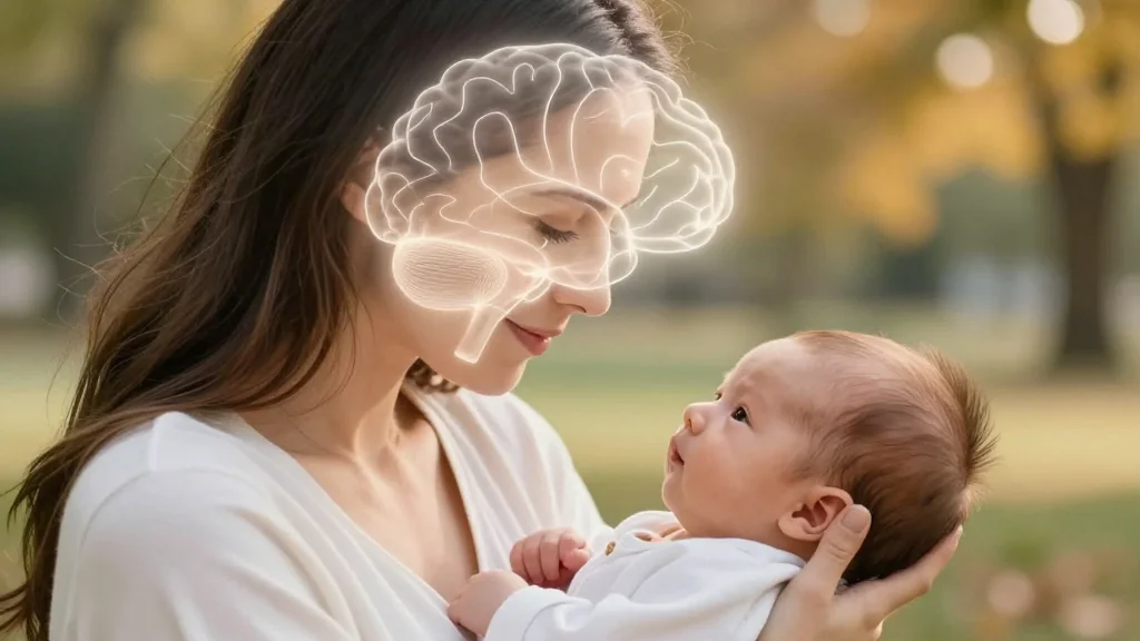 Postpartum Neurotransmitter Shifts Drive Six-Month Maternal Brain Remodeling
