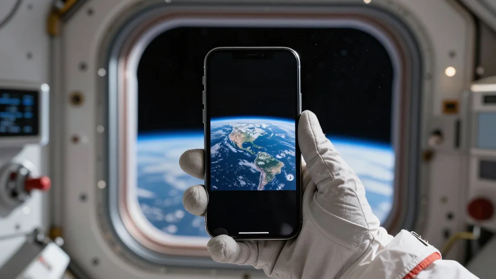 Astronaut Christina Koch Captures Earthshine on iPhone From Orion 54,500 Km Away