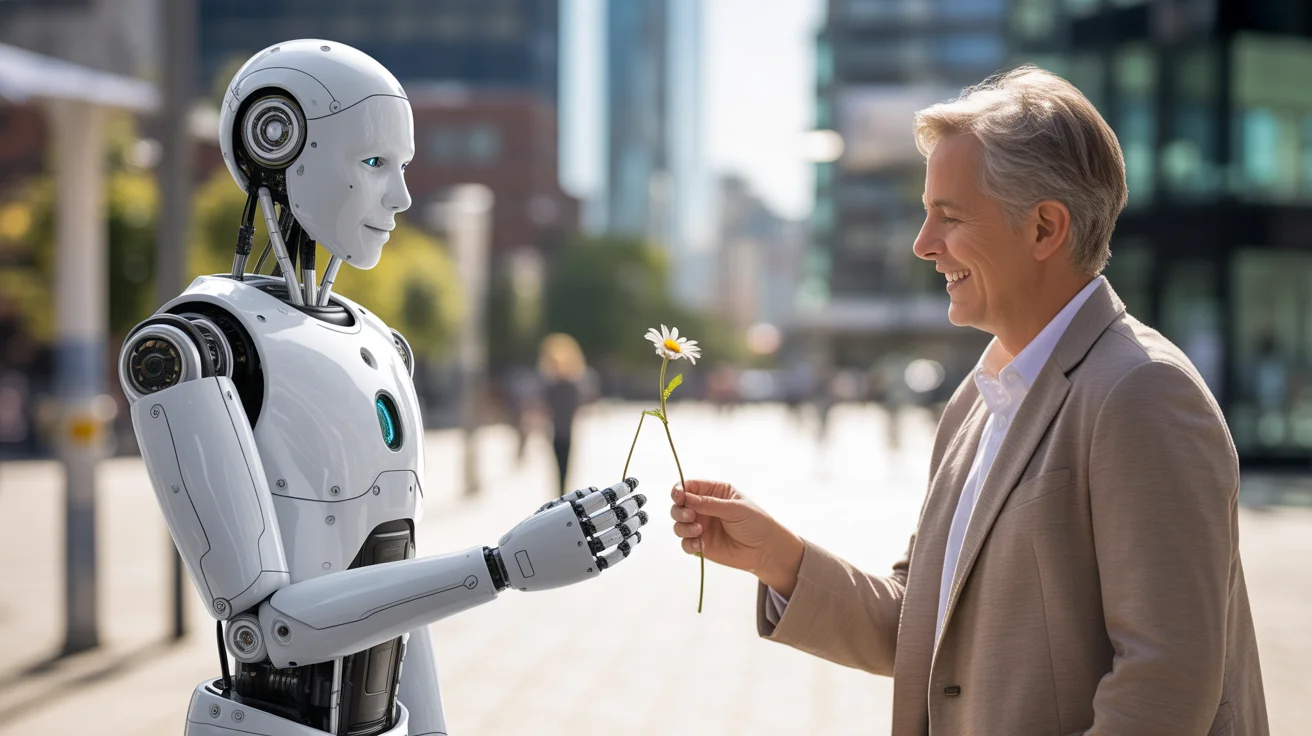 AI Robot Mimics Human Behavior in Public Demonstration