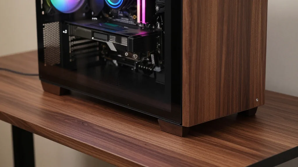 Lian Li DK-07 WOOD Combines Walnut Desk and PC Chassis