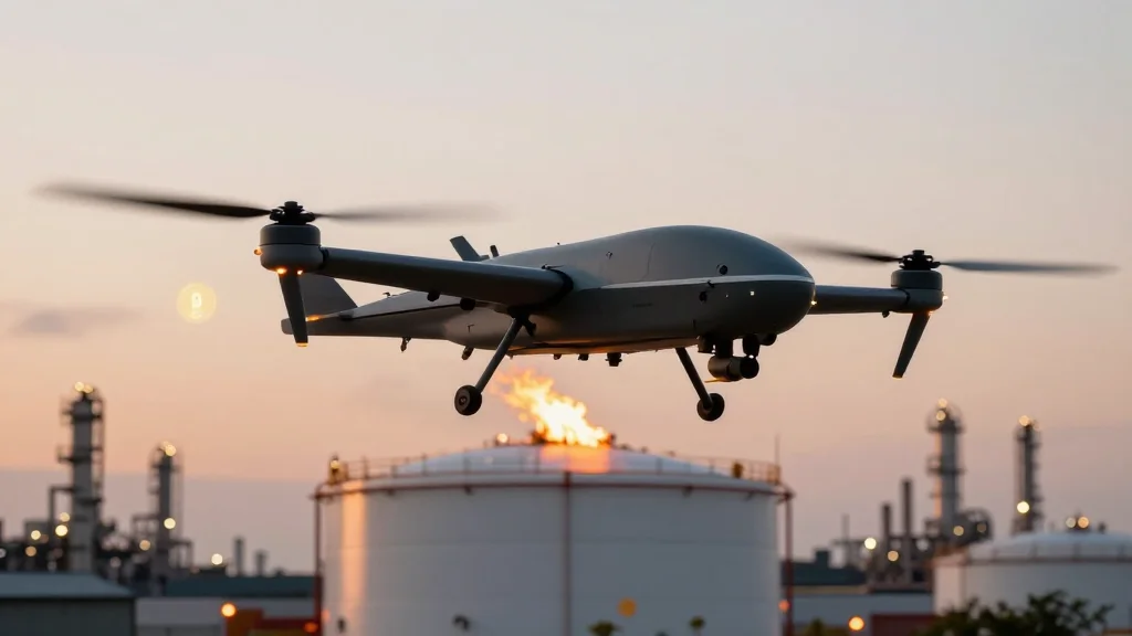 Drone Strike Sparks Fire at Kuwait's Shuwaikh Oil Complex