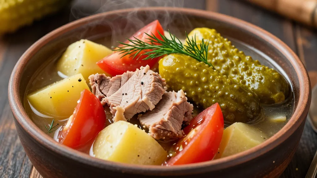 Pickle Stew With Ham and Potatoes (Mancare De Castraveti Acri)