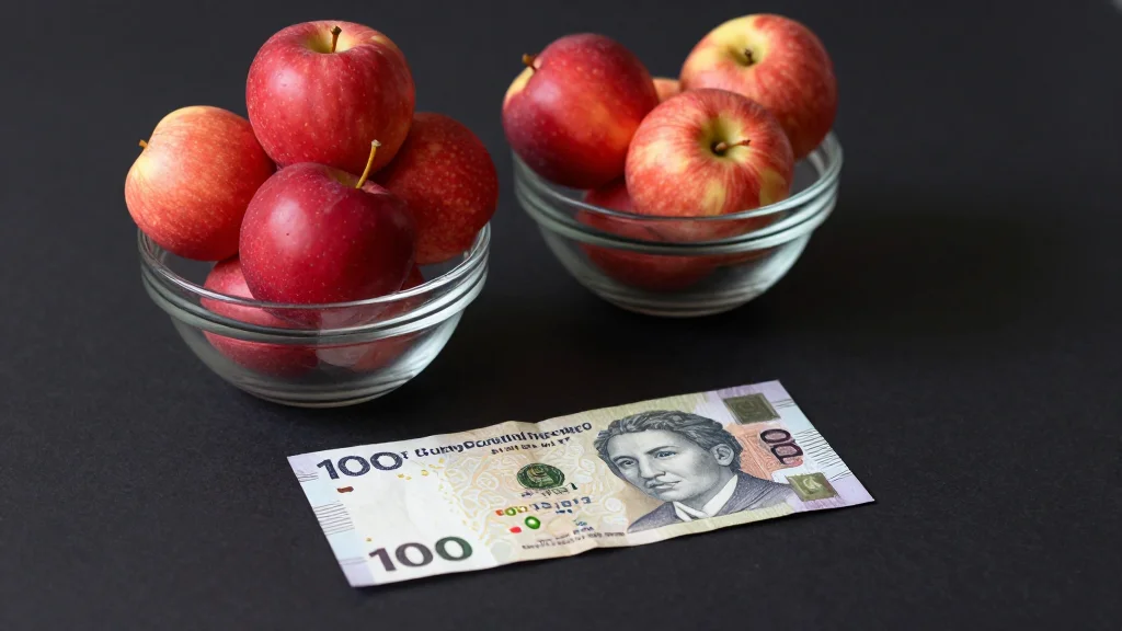R100 Buys Fewer Apples: Nominal vs Real Value