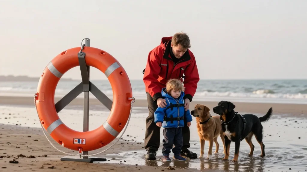 RNLI Lifeboat Saves Two Adults, Child and Two Dogs From Rising Tide at Wells-Next-the-Sea