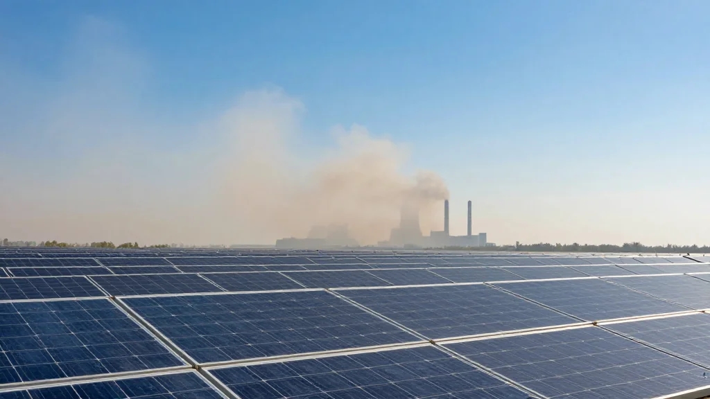 Pollution From Coal Plants Can Reduce Solar Generation by over 5%