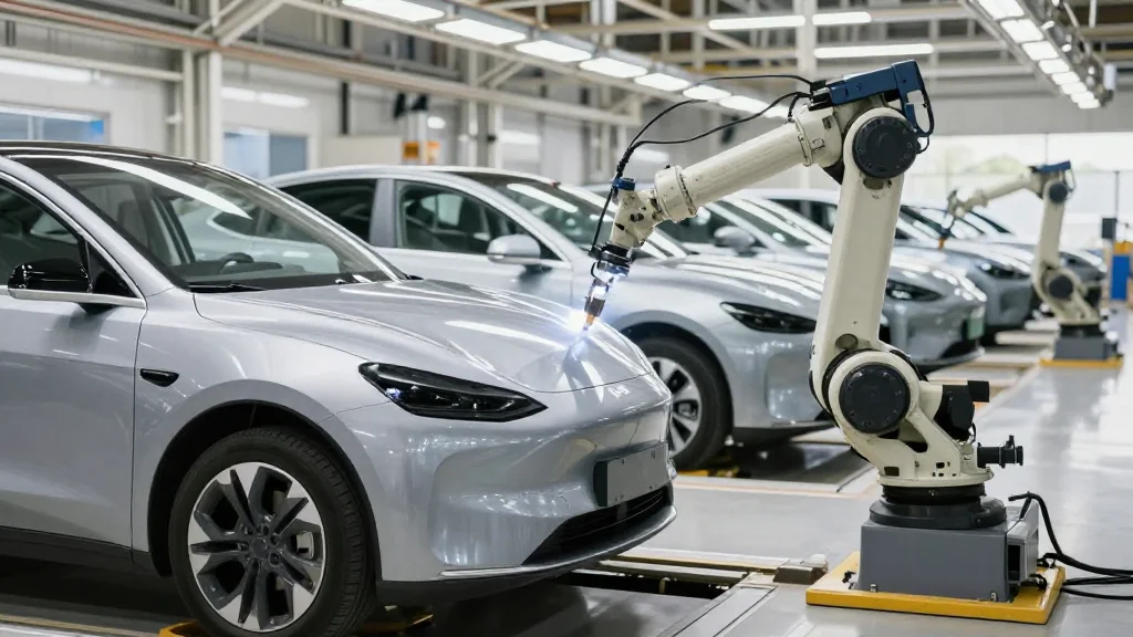 Tesla's Q1 Output Tops 408,000 but Deliveries Slip, Prompting Production Line Pause