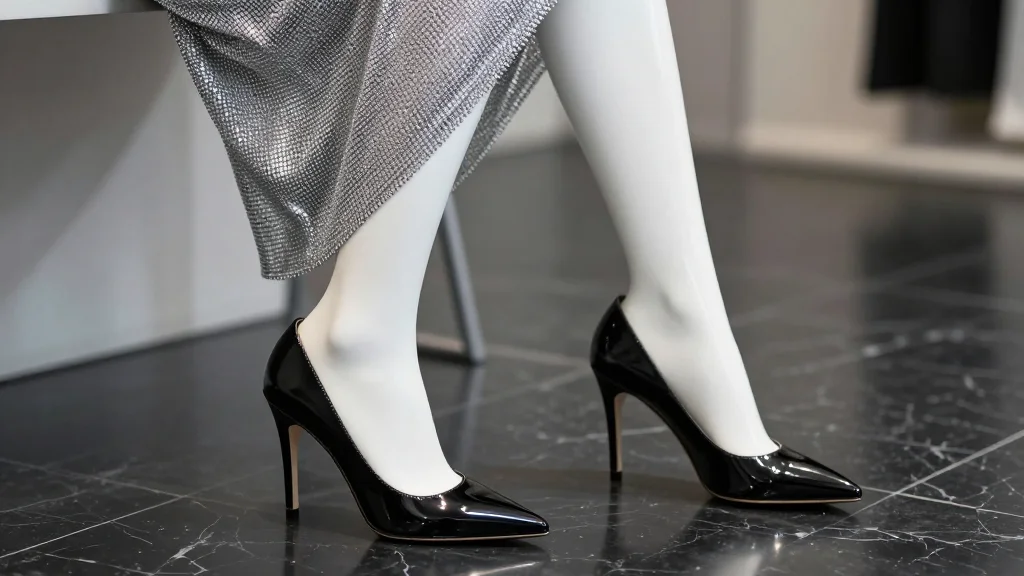 Arden Cho Layers Metallic Texture With Crystal-Capped Sergio Rossi Pumps at the WIF Oscars Nominees Celebration