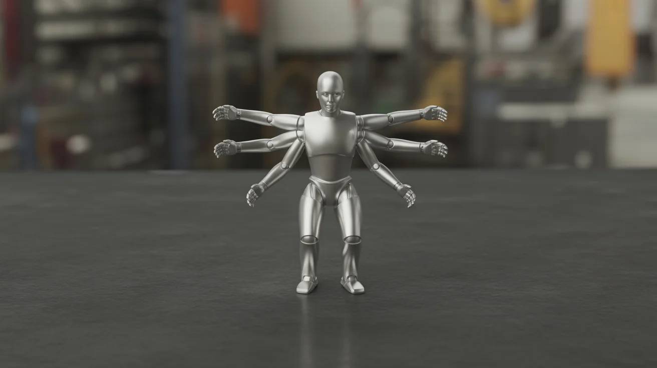 China Debuts Six‑Armed Humanoid Robot for Complex Industry