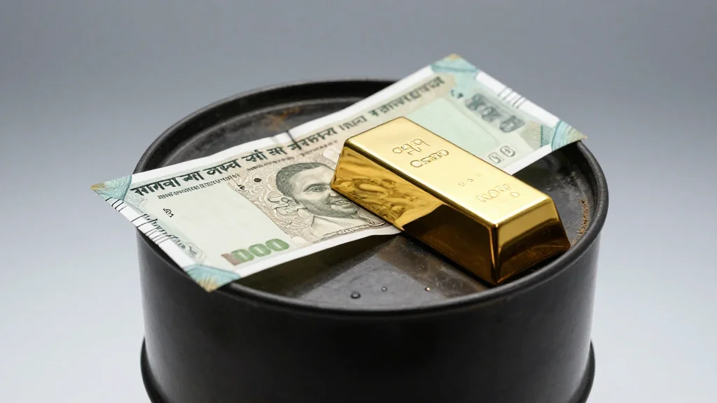 Indian Rupee Slides to Record Low of 95.74 per Dollar as Oil Prices Surge