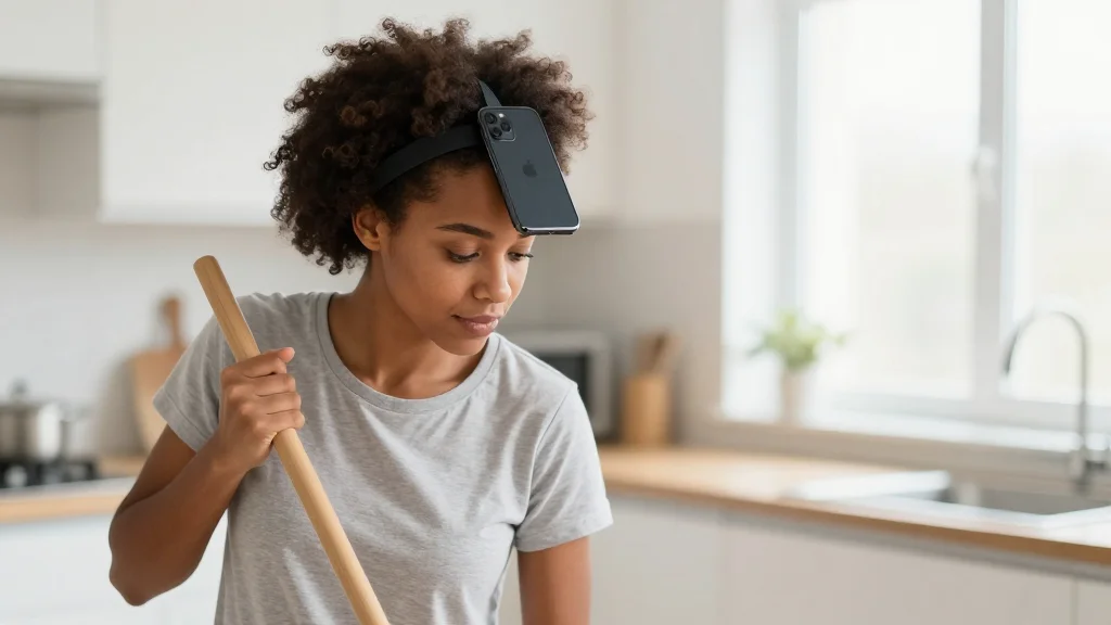 Head‑mounted iPhones Turn Chores Into Viral Content
