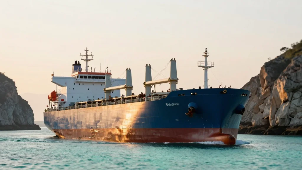 Sulphur Shipment Crosses the Strait of Hormuz