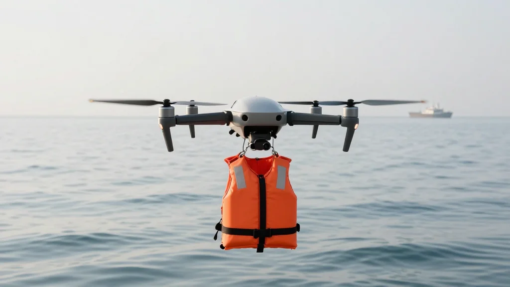 Autonomous Drone Can Deliver Life Jackets to People that Fall Overboard