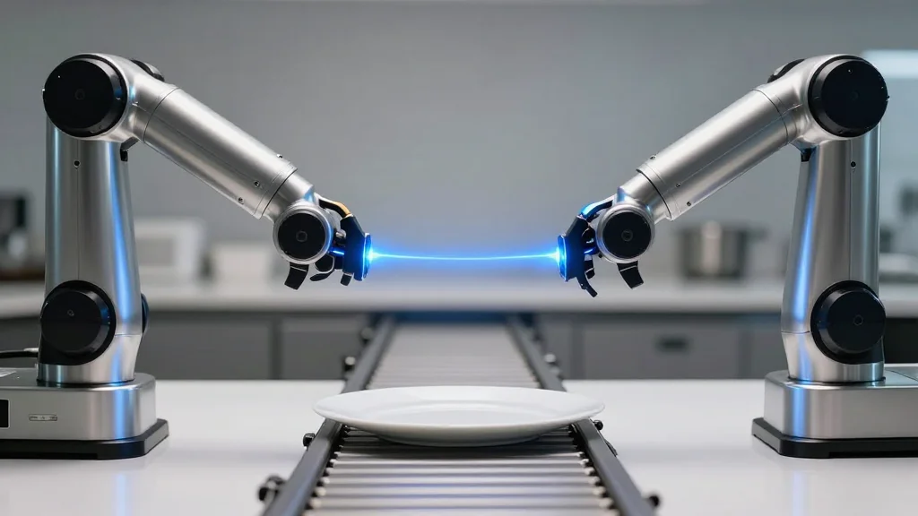 How Chef Robots Coordinate to Maximize Throughput