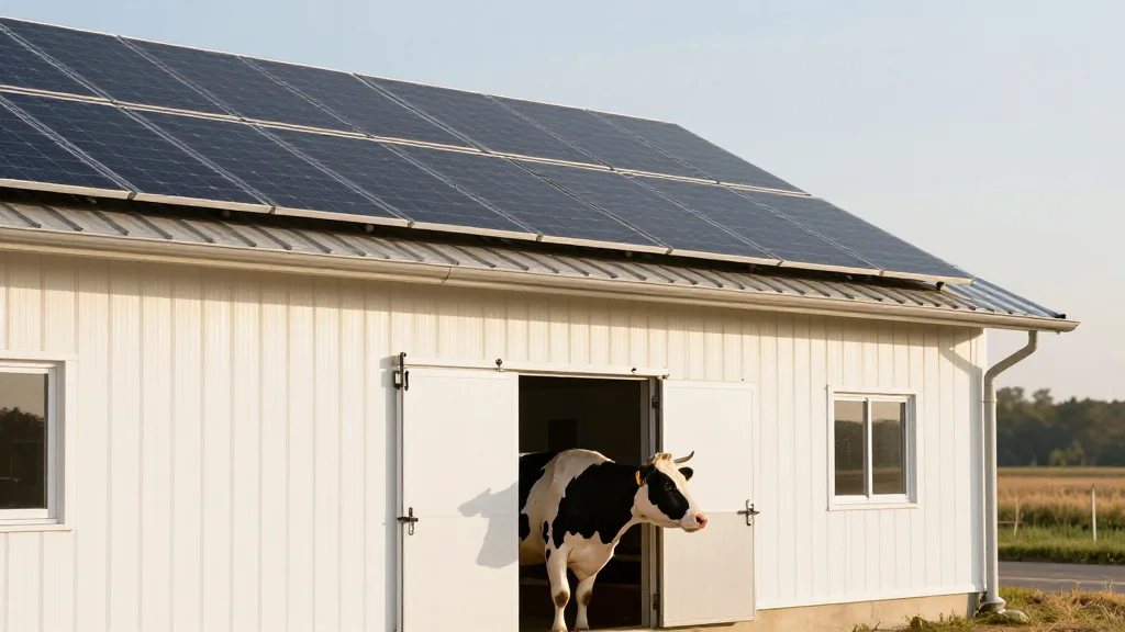 Solar Panels Cool Dairy Barns in Afternoon Heat
