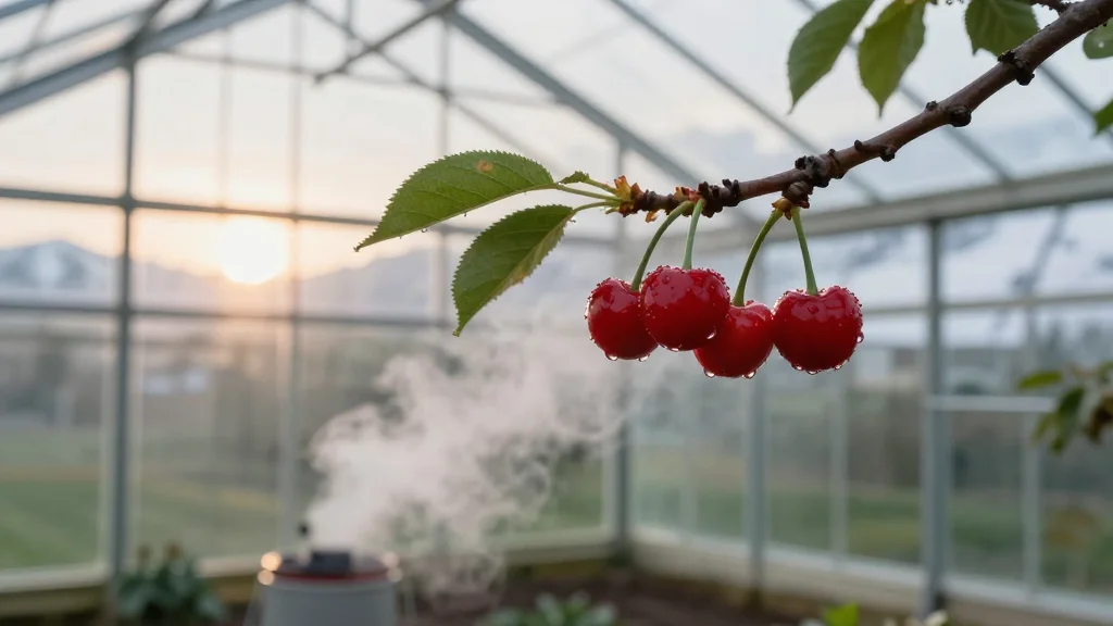 "The Chill Requirement for Cherries Is Met Earlier in the Greenhouse"