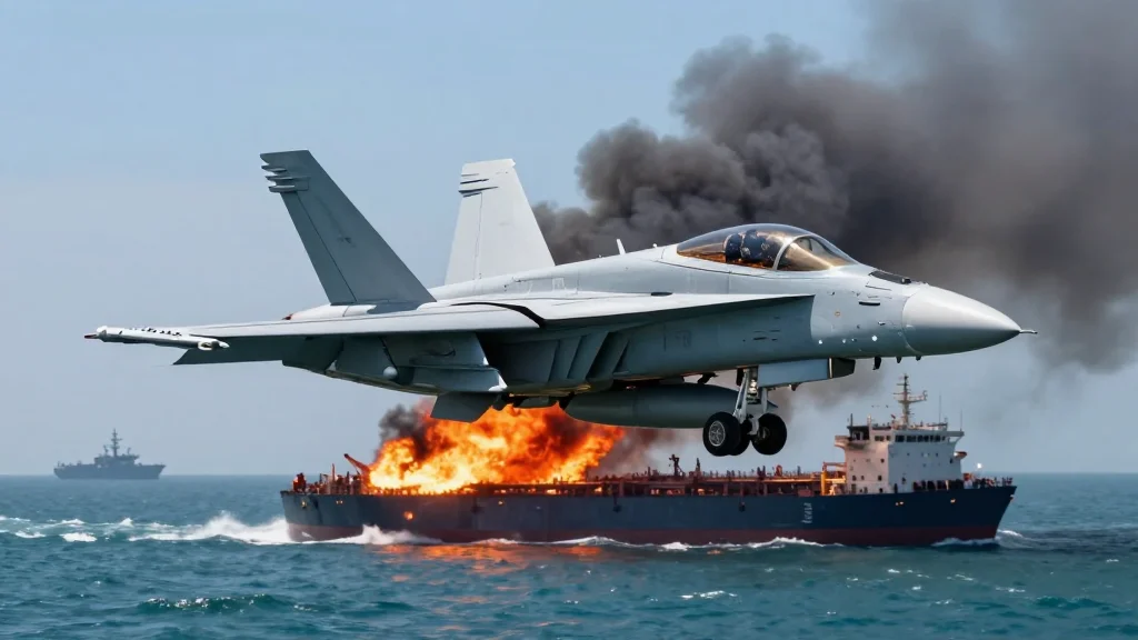 Navy Jet Strikes MT Sea Star III, Vessel Ablaze