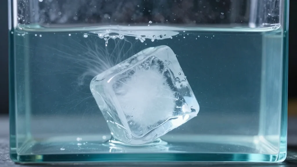Melting Gives Ice Block a Push