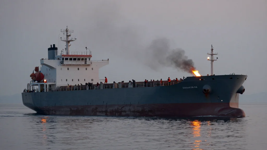 Bulker Struck by Projectile, Fire Contained, Crew Unharmed