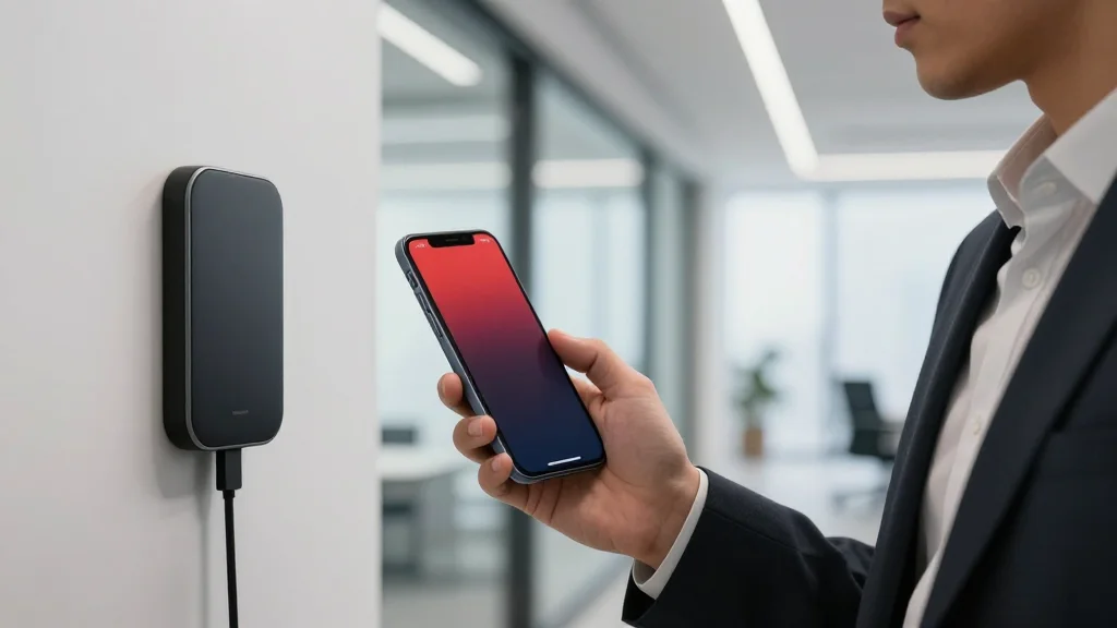 Low Battery at Work Forces Screen‑Time Rationing