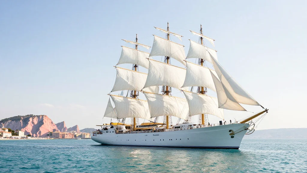 Orient Express Corinthian, 220‑Metre Sailing Yacht, Spotted Off French Riviera