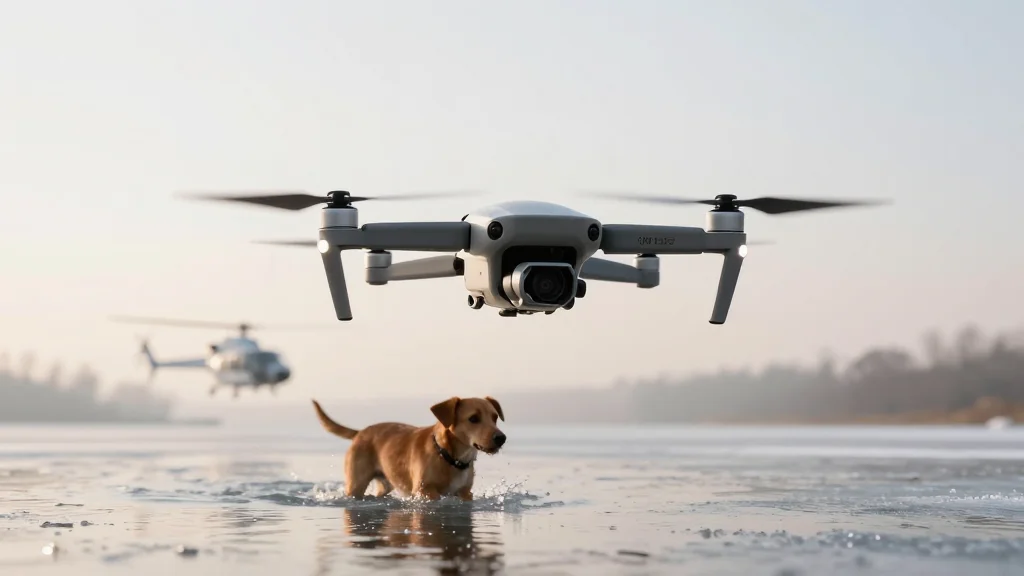 Video: N.Y. LEOs Use Helicopter, Drone to Rescue Two Men, Dog