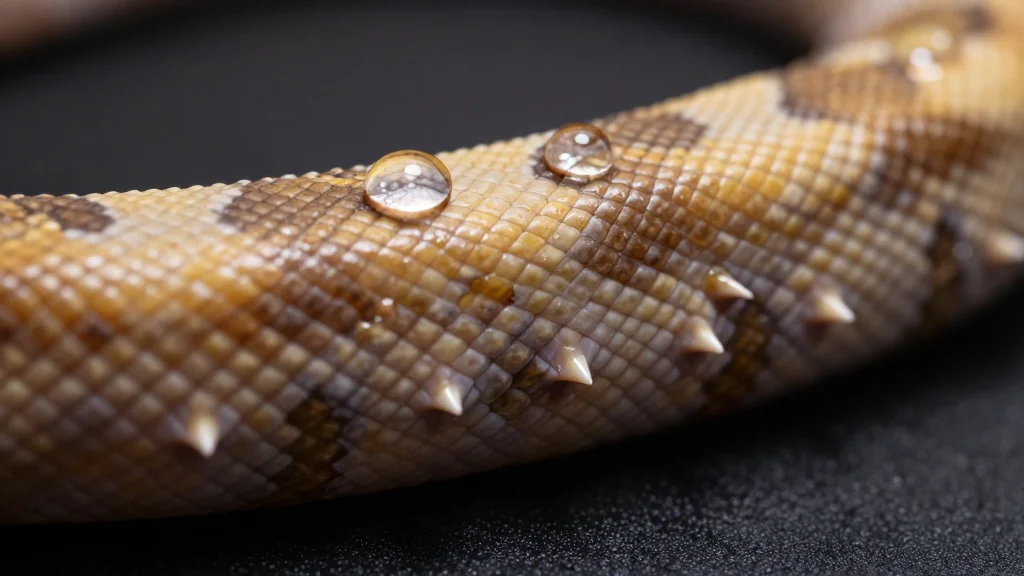 Microscopic Spikes on Snakeskin Block Bacterial Buildup