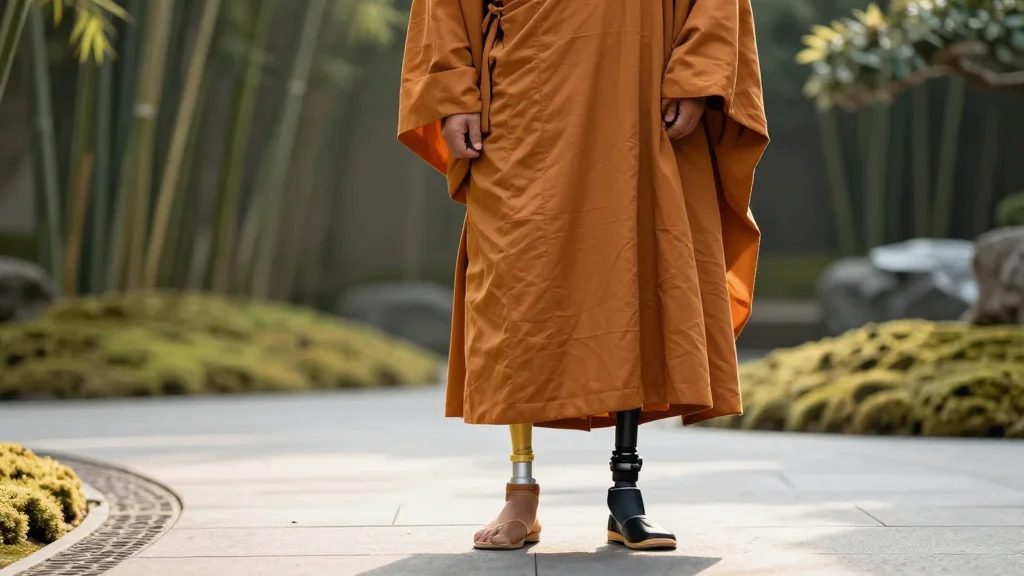 Georgia Monk Takes First Public Steps After Receiving Prosthetic Leg