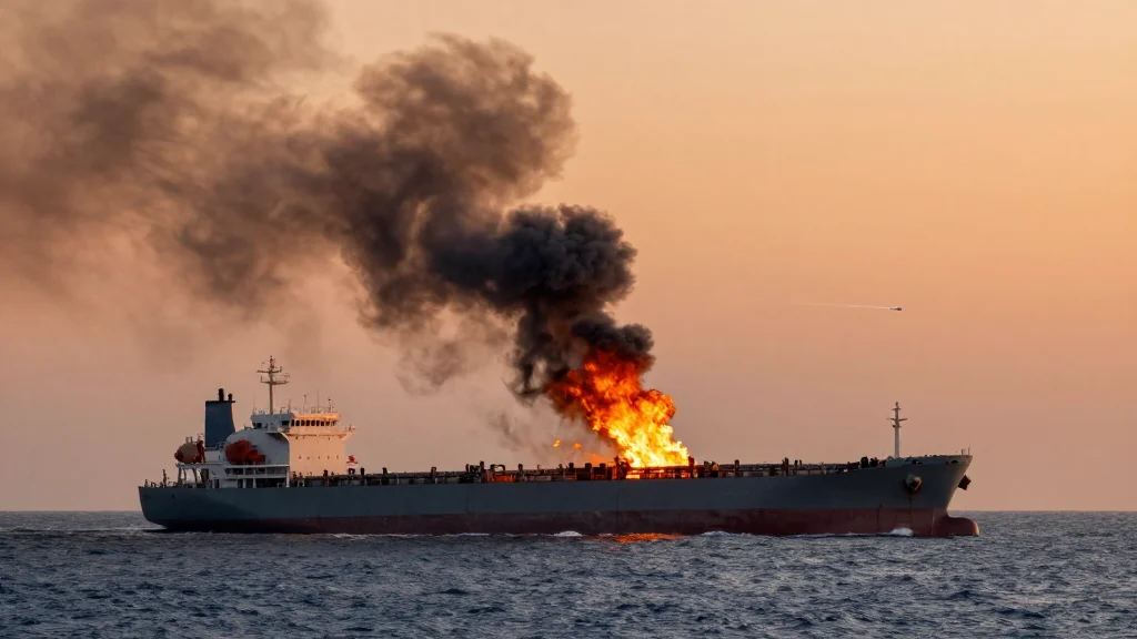 Iranian Threats Ignite New Maritime Tensions After Cargo Ship Fire in Gulf