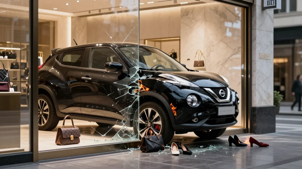 Masked Gang Torches Car After Ram‑Raid on Livingston Luxury Outlet