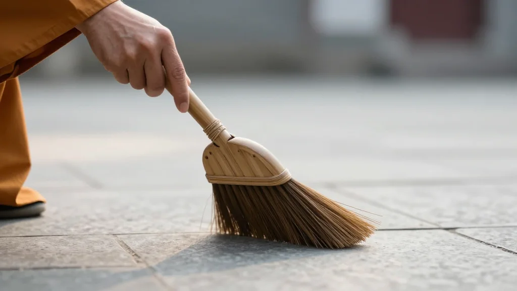 Monks’ Daily Courtyard Sweep Shows How Ritual Boosts Focus and Calm