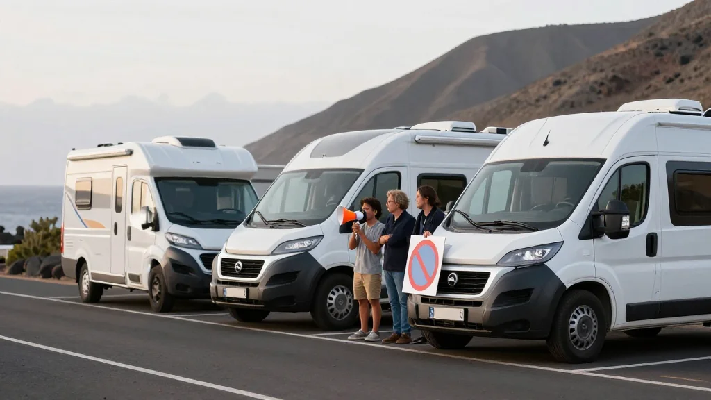 500 Motorhome Owners Protest Tenerife Over Parking Restrictions