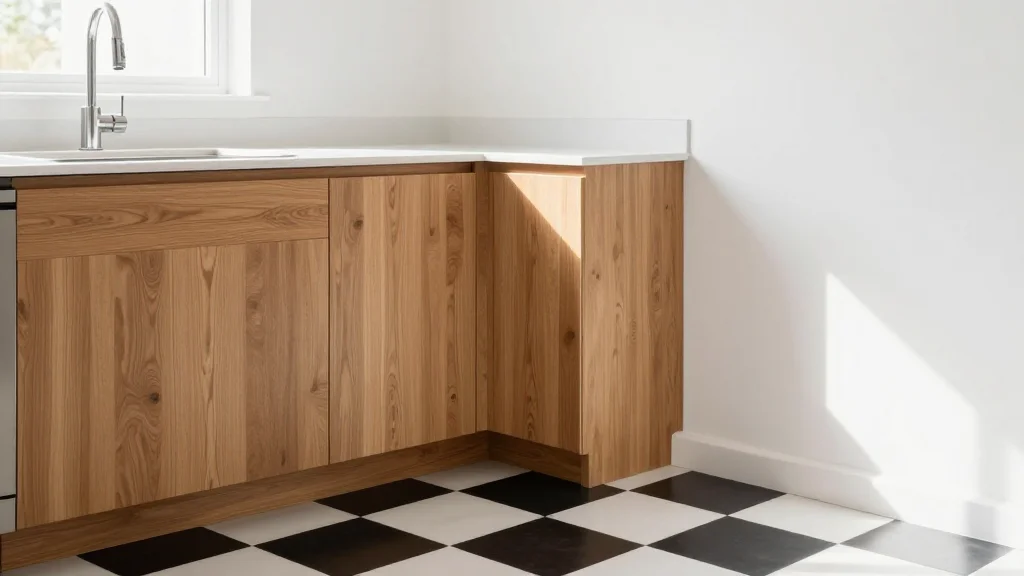 Ottawa Couple Restores 90s Brown Cabinets with DIY Oak Finish and Checkerboard Floor