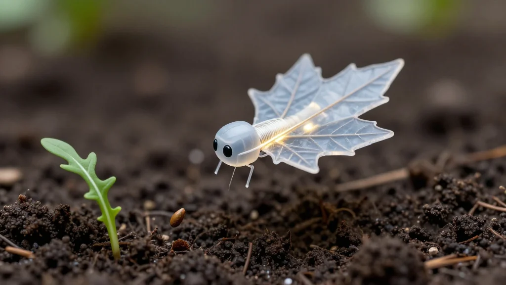 Tiny, Knotted Robots Jump, Fly and Plant Seeds