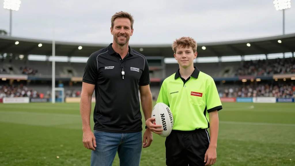 Emmett Family Turns Son’s Umpiring Dream Into a Family Outing on Tasmania’s Footy Field