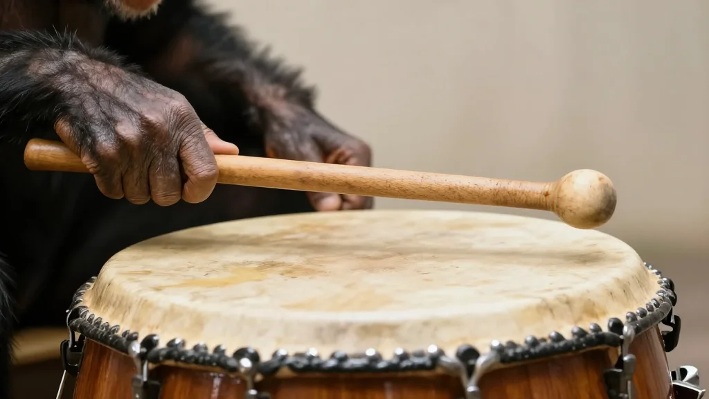 Chimpanzee’s Drum Solo Offers Clues to Origins of Music