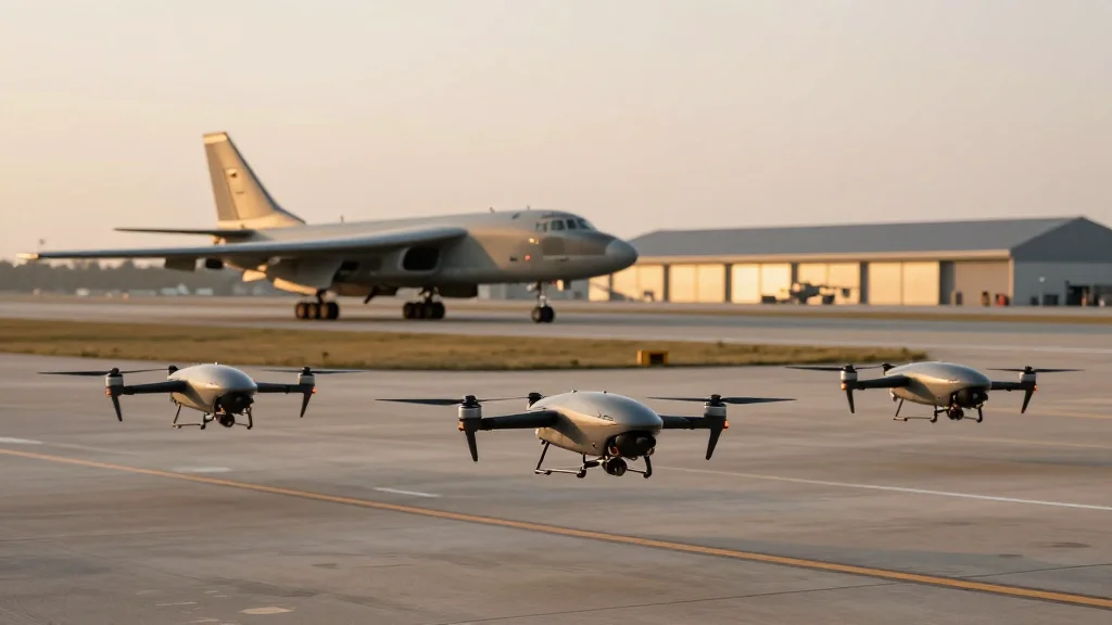 Dozens of Drones Swarm Bomber Base in Multiple Waves