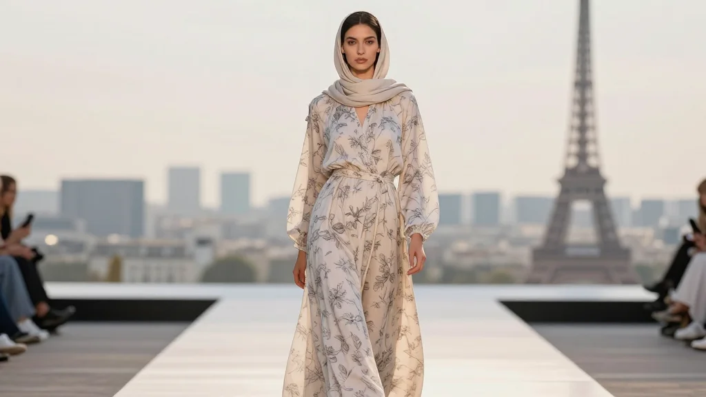 Paris Modest Fashion Week Showcases Floral Dresses and Streetwear, Spotlighting Muslim Designers