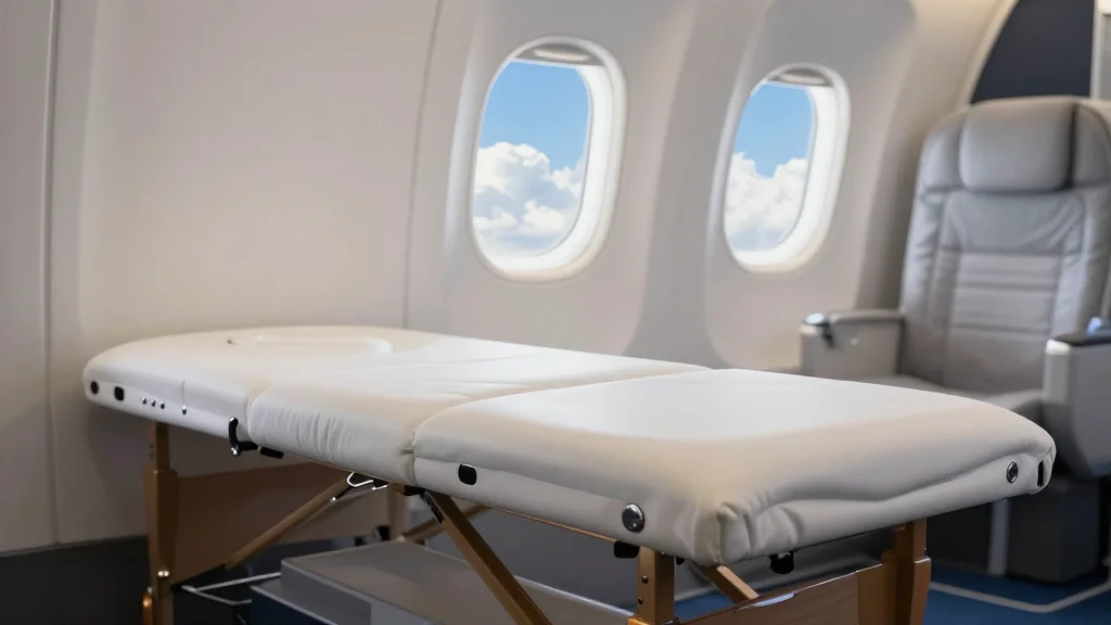 Passengers Try Checking Hospital Beds and Massage Tables Free