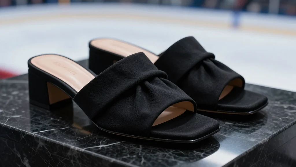 Tara Lipinski Mixes Crisp Pleats and Soft Leather in Givenchy Bow Mules at the ‘Devil Wears Prada 2’ Premiere