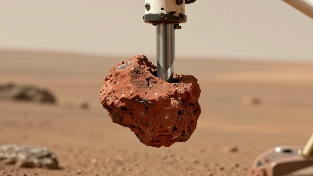 Curiosity Looks Closely at the Broken Slab that Had Been Stuck on Its Drill Bit