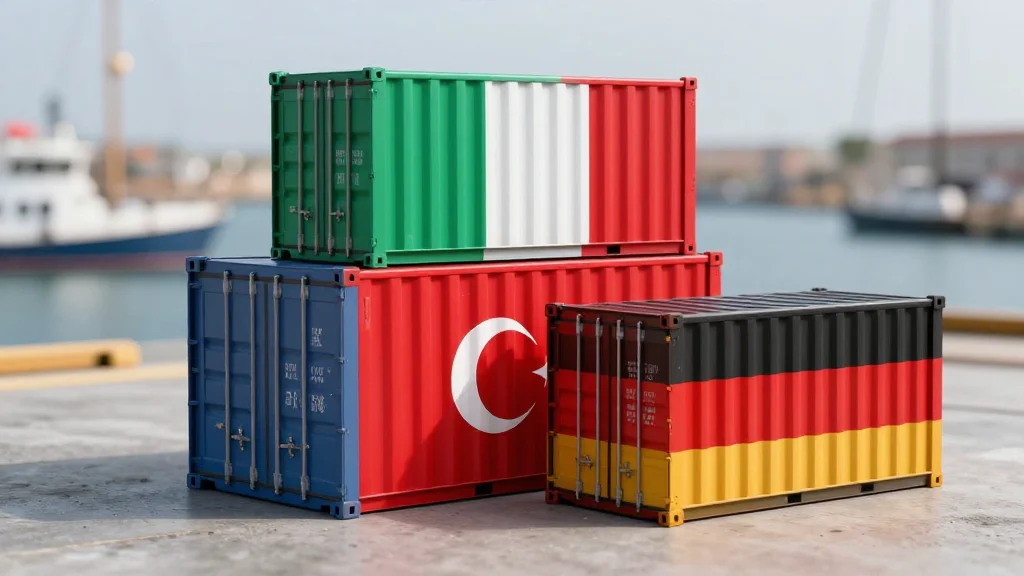 Germany's US Container Lead Shrinks as Italy Rises