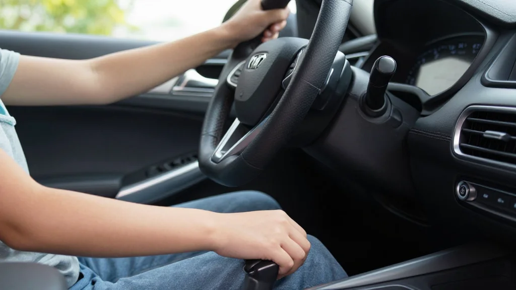 Teen Learner Mistakes Gas for Brake on First Drive