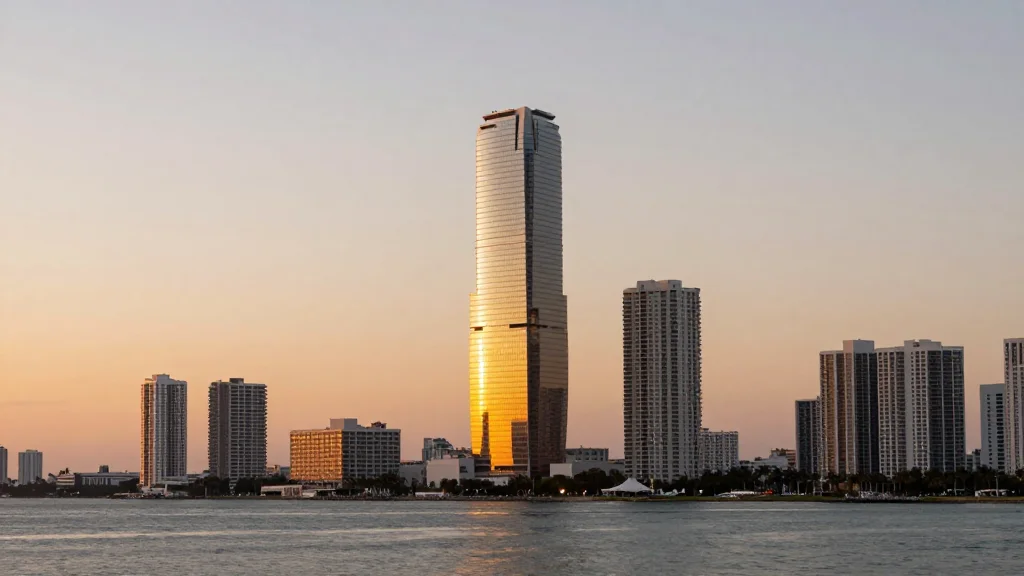 Trump Unveils Renderings of $?? Billion Miami Skyscraper Library