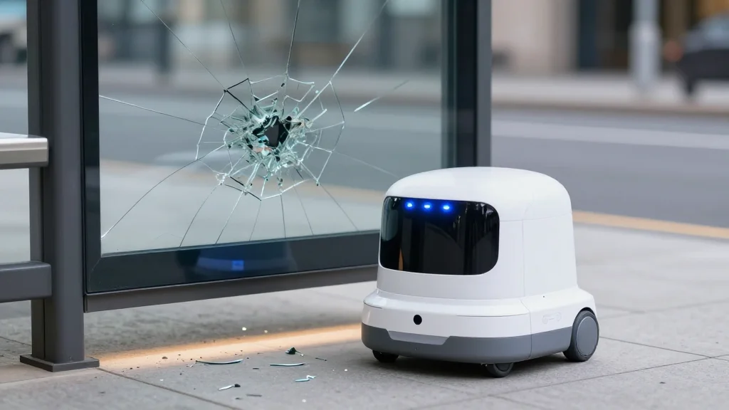 Chicago Halts Sidewalk Delivery Robots After Bus Shelter Collisions Shatter Glass