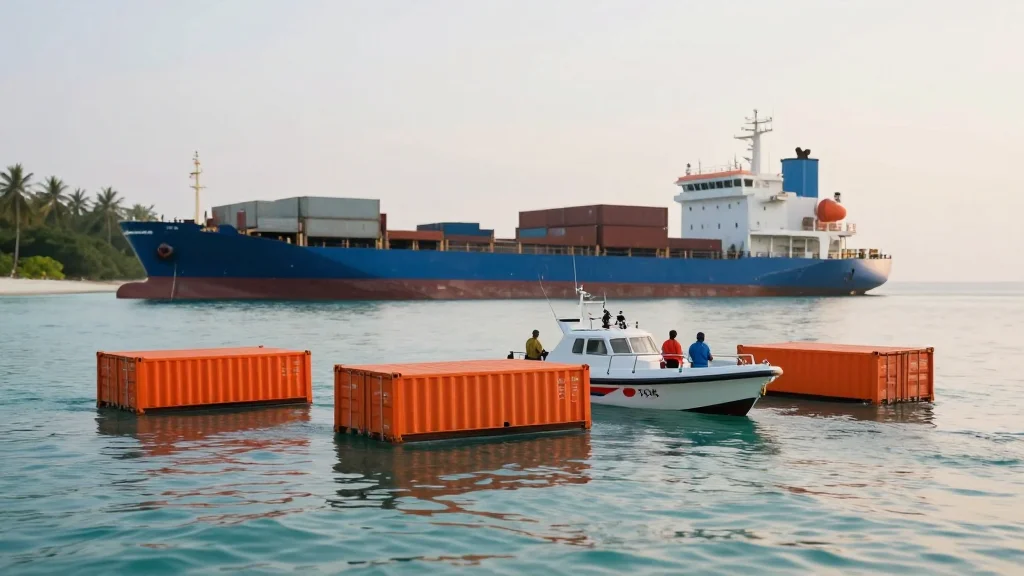 Crew Rescued After Container Feeder Sinks Off Singapore