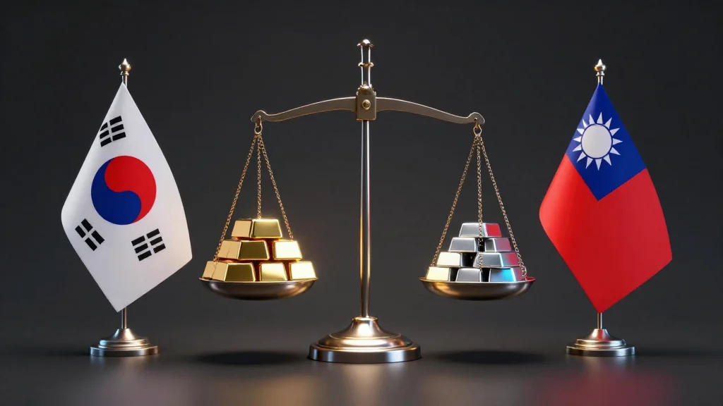 Korea, Taiwan Post Record Surpluses Amid Currency Weakness