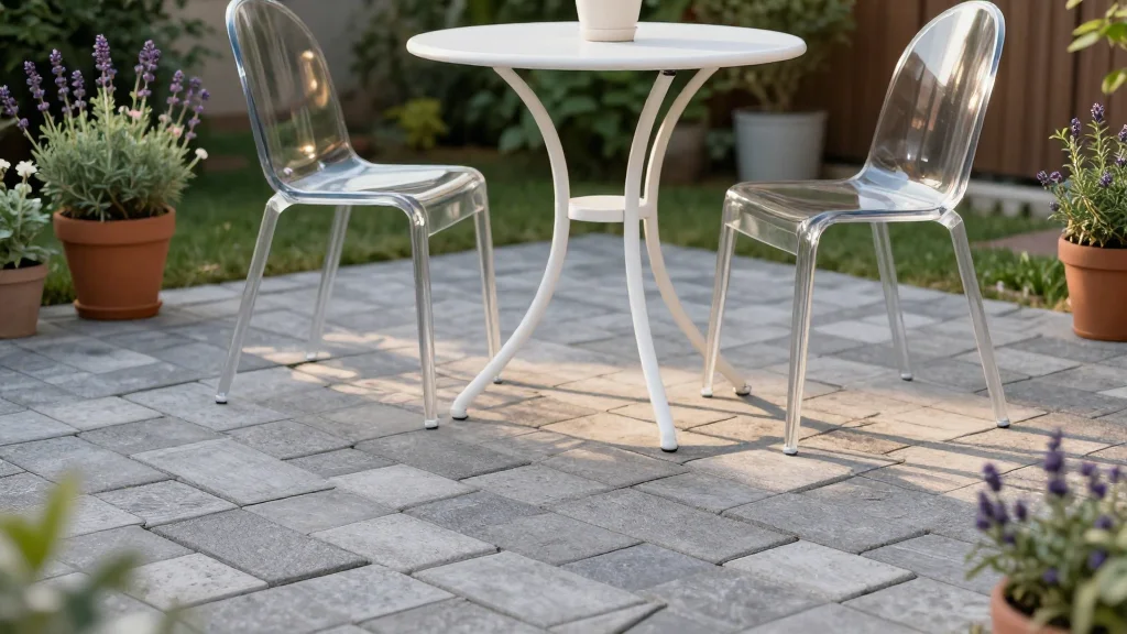 Austin Influencer Revamps Tiny Backyard Into European Patio for <$2 Pavers
